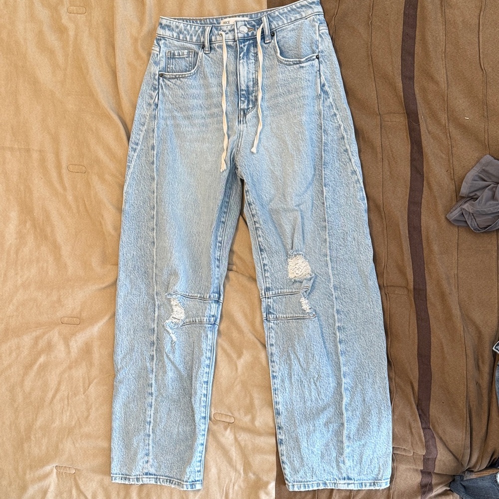 BKE Light Blue Denim Jeans with Drawstring